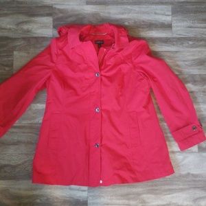 Lands' End Red Long Rain Jacket
